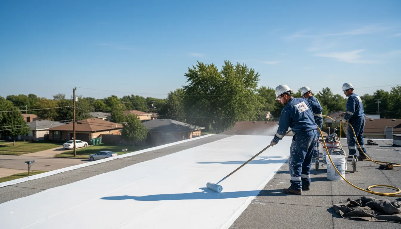 Commercial roof coating in Wellington, IL near me